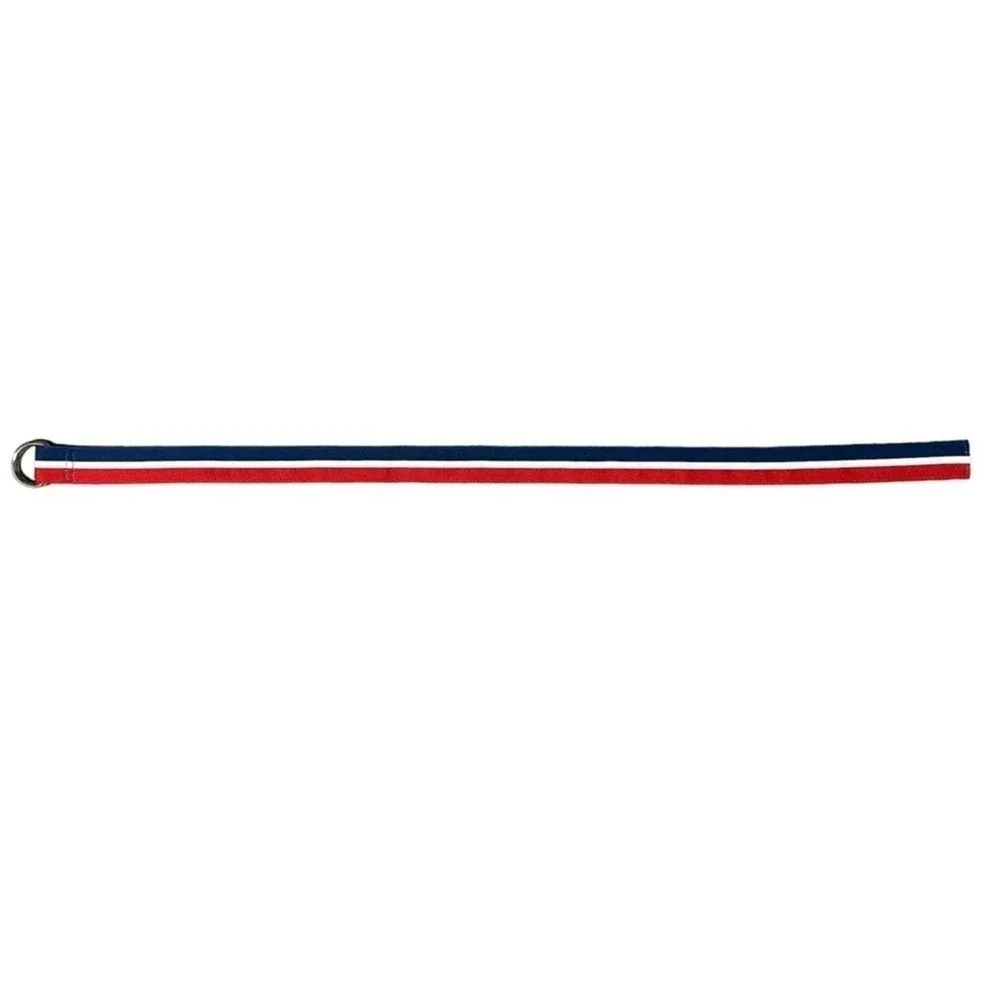 Vineyard Vines Ribbon Belt Stripe D-Ring Buckle USA Nautical Size S